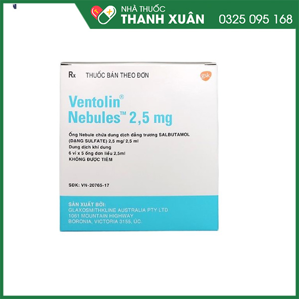 Thuốc Ventolin Nebules 2,5mg trị hen cấp tính